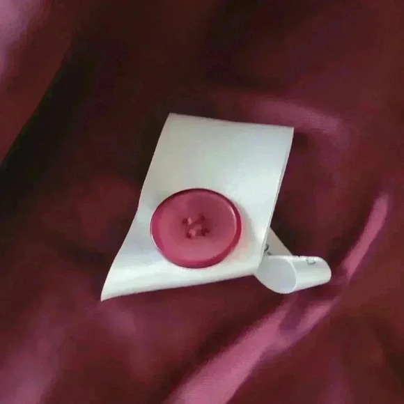 Vintage Burgundy Chrome Effect Suit Oversized Fit EU 38 - Picture 5 of 6